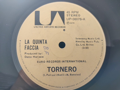 Vinilo Single De La Quinta Faccia Annick ( D- 118