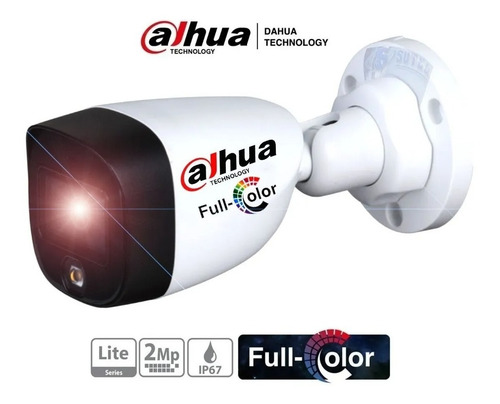 Imagen 6 de 6 de Cámara Dahua Bullet 2mp Full Color Starlight Luz Led Audio