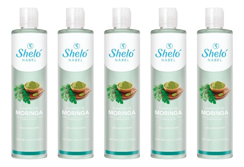 5 Pack Shampoo De Moringa Shelo