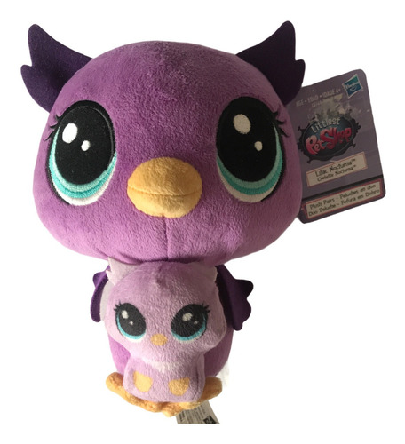 Peluche Buho Littlest Pet Shop Lilac Y Owlette Nocturna Hasb