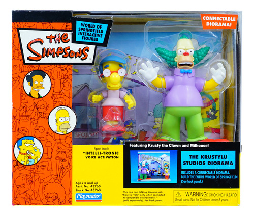 Playmates The Simpsons Krustylu Diorama Krusty & Milhouse