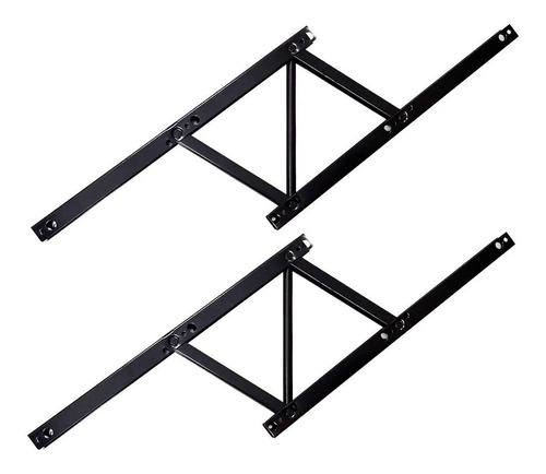 Bisagra Mesa Elevable 380 Mm Revatible Herraje X 4 Par Negra