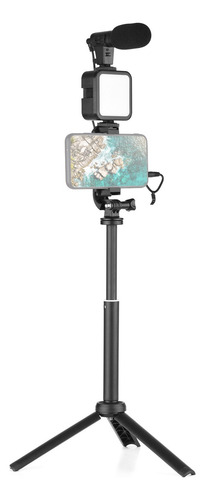 Kit De Grabación Vlog Luz De Video Led+super Cardioide