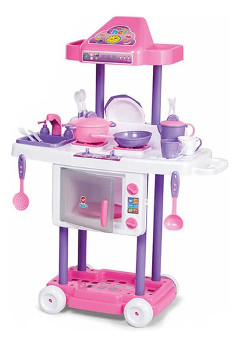 Cozinha Infantil Completa Riva Chef Calesita 1302 Cor Roxo