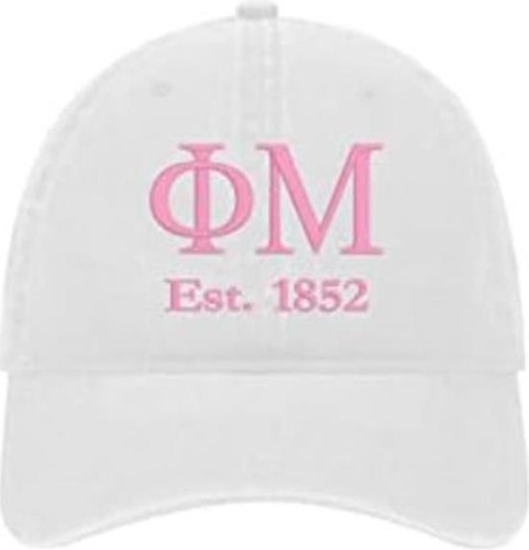 Gorra Béisbol Hermandad Mujeres Phi Mu Gorra Con Letras Phi