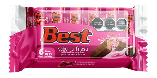 Galleta Best Chocolate Con Relleno Fresa / Caja 48 Paquetes