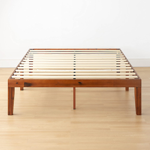 Cama De Madera Maciza 40 Cm Plataforma Cerezo Tamaño Queen