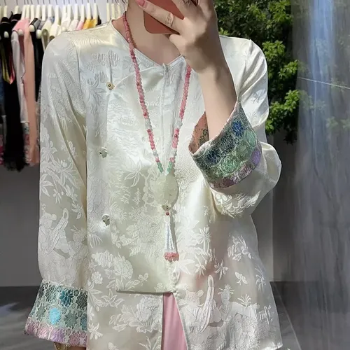Camisa De Otoño Con Diseño Chino Tradicional Para Mujer