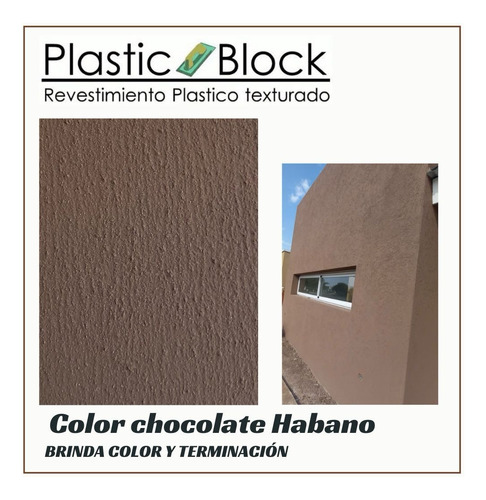 Revestimientos Texturados Plastic Block 15kg Llana Habano