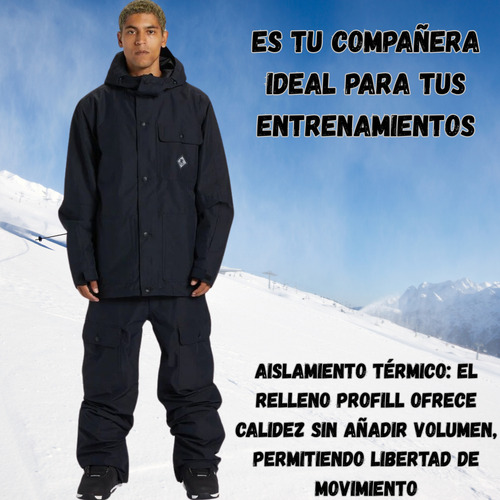 Campera De Nieve Hombre Dc Shoes Snowboard Ski Servo Negro M Lisa