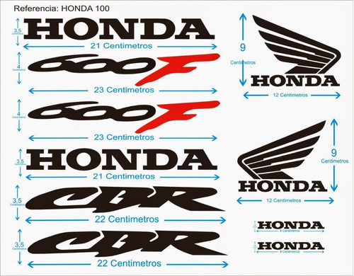 Stickers Honda 600f Cbr Set Vinilos Adhesivos
