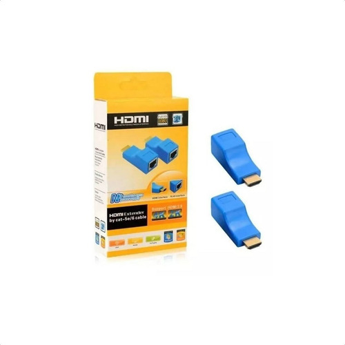 Adaptador Extensor Hdmi 30m Sobre Cat 5/5e/6 Utp Red Rj45