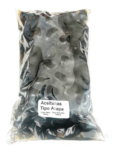 Aceitunas Negras Calibre Azapa, Caja De 6 Bolsas De 1 Kg 