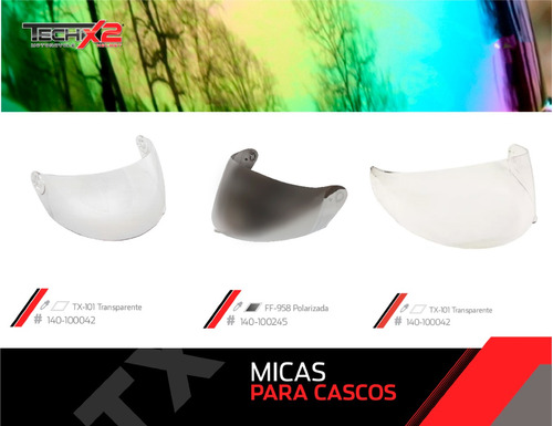 Mica Casco Techx2 Tx-901 Transparente