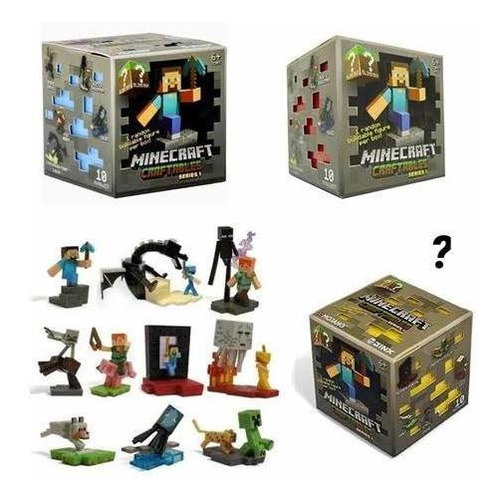 Minecraft Craftables Serie 1 Caja Con 27 Cubos 3 Colores