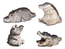 Comprar 4 Figuras De Mascotas Con Té De Cocodrilo, Bonitas Estatuas