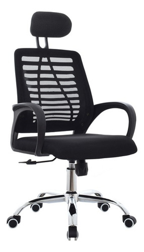 Silla De Oficina Giratoria Ergoclass® Adal Pro Color Negro