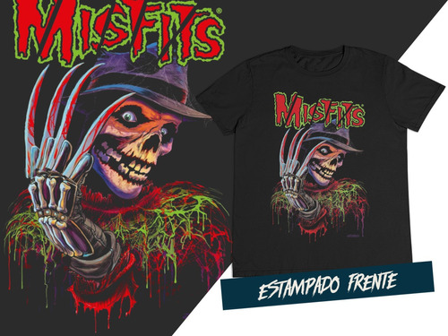 Camiseta Terror Rock Freddy Krueger Misfits