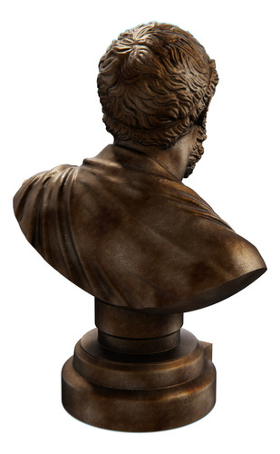 Estátua Busto Sófocles - Dramaturgo Grego Cor Cor Cobre Antigo