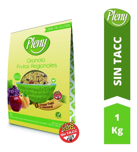 Granola Frutas Regionales Pleny X 1 Kg - Sin Tacc