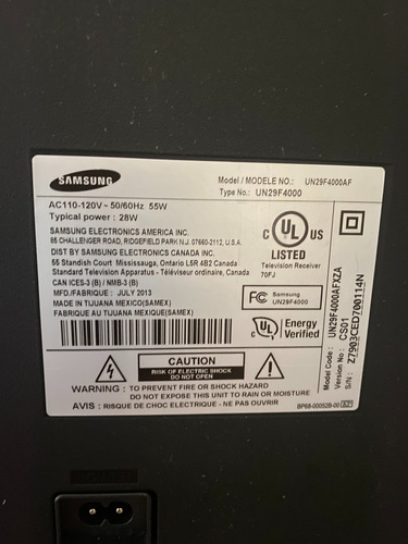 Tv Lcd Samsung Modelo Un29f4000af (Usado)
