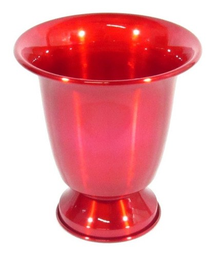 1 Vaso M 10 Cores Tulipa 28 Cm Alumínio Festa Decoração Casa