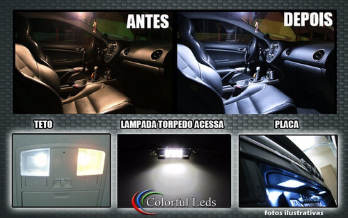 Kit Lâmpadas Led Onix Prisma Farolete Pingo Teto Placa Ré