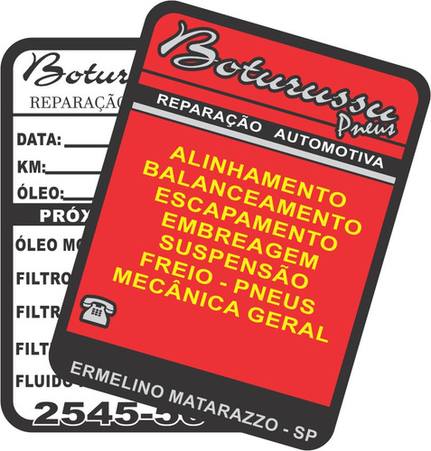 Imagem 4 de 4 de Etiquetas Para Troca De Óleo