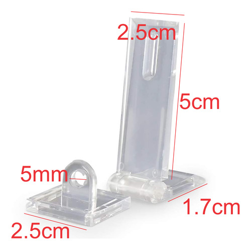 Bisagra Porta Candado De Acrílico 10 Pz