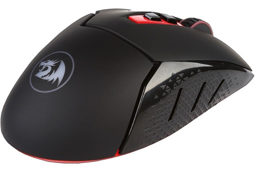 Mouse gamer de juego inalámbrico Redragon Mirage M690 negro y rojo