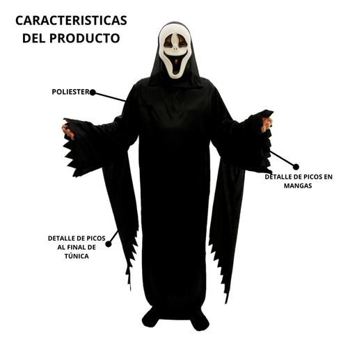 Imagen 4 de 10 de Disfraz Scream Adulto
