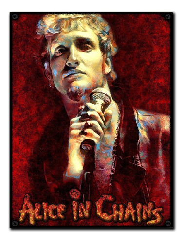 #201 - Cuadro Vintage 21 X 29 Cm / Alice In Chains  No Chapa