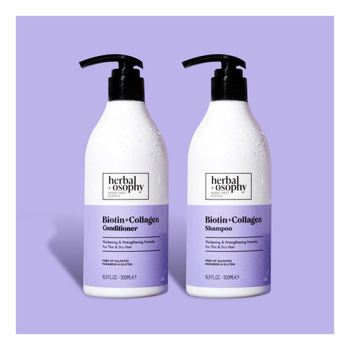 Set Champú Y Acondicionador Biotina Con Aceite De Argán Y