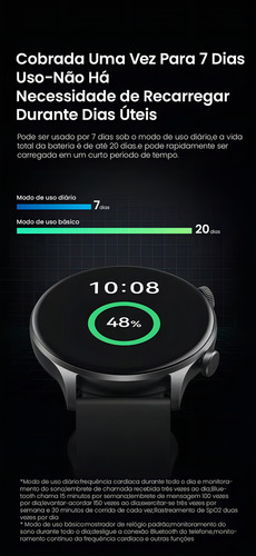 Smartwatch Haylou Ls16 Solar Plus RT3 tela de 1.43" com pulseira de silicone - cor preto - Excelente (Recondicionado)