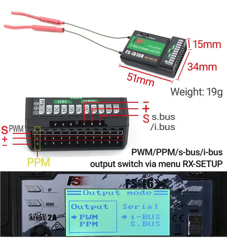 Flysky Fs-i6x 10 Channels Rc Transmitter And Receiver Fs-...