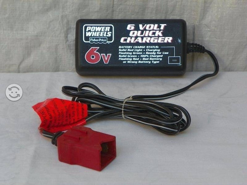 Imagen 2 de 4 de Cargador Power Weels Para Carrito O Moto Recargable 6 Volts