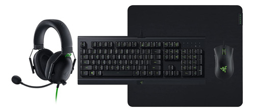 Kit de teclado y mouse gamer Razer Blackshark V2 X - Cynosa Lite - Gigantus V2 L - Death Adder Essential Inglés US teclado negro