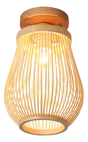 Linterna De Mimbre De Bambú, Lámpara De Techo, Lámpara