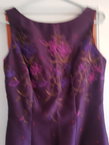 Hermoso Vestido Fiesta Raso Bordado