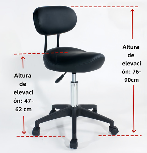 Silla De Bar Con Ruedas Asiento Tipo Silla De Montar Profesi