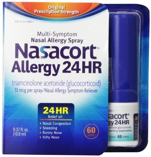 Nasacort Alergia 24 Horas 60 Sprays, 0,37 Onza Líquida