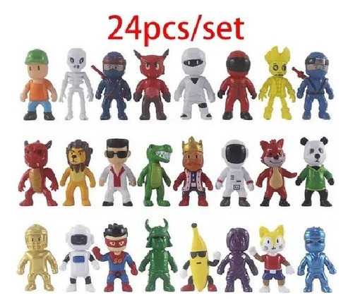 24pcs Stumble Fall Guys Acción Figura Modelo Juguete Regalo