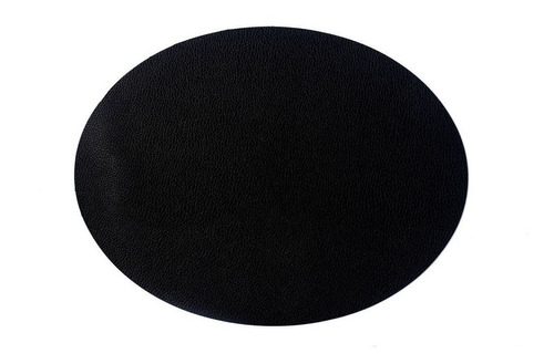 Individual Pvc Simil Cuero Oval 43x33 Negro