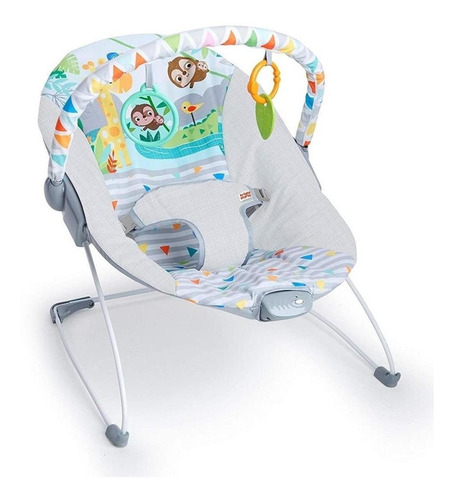 Silla Mecedora Para Bebé Bright Starts Safari Fun Gris 12204