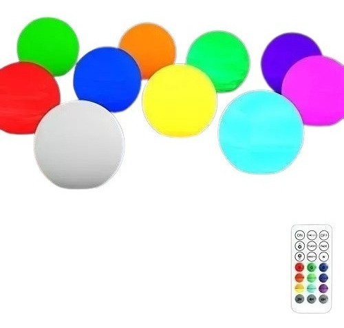 Bola De Luz Led Con Forma De Esfera Colorida Rgb Con Mando A