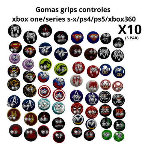 10 Gomas Joystick Grip Thumb Silicon Gamer Para Xbox Series