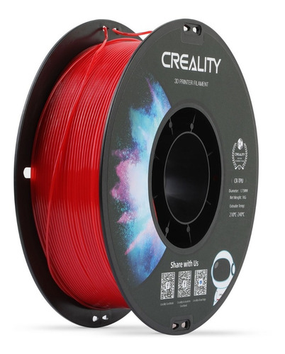 Filamento 3d Cr-tpu Creality De 1.75mm Y 1kg Rojo