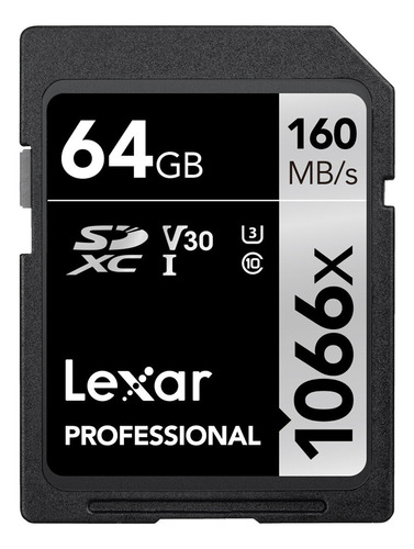 Cartão De Memória Lexar 64gb Cartão Sd Professional 160mbs