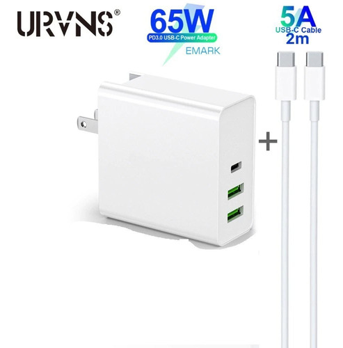 Cargador Rapido Usb Tipo C, 65w Apple Macbook Pro Air iPad