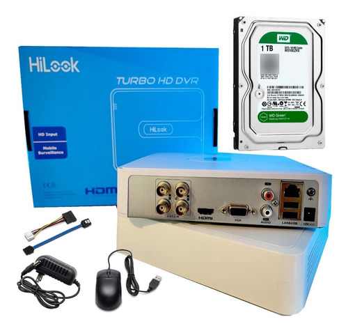 Kit Dvr Hilook Hikvision 4 Ch 1080 Full Hd 2mp + D.d 1 Tb